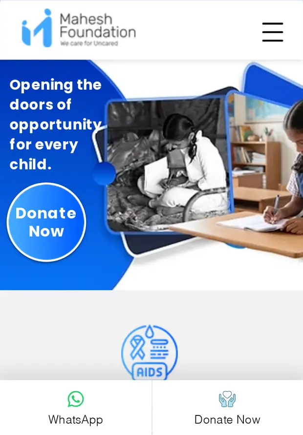 Mahesh Foundation tablet website - Mahesh Foundation – Digital Website Experience - Subscriptions Community