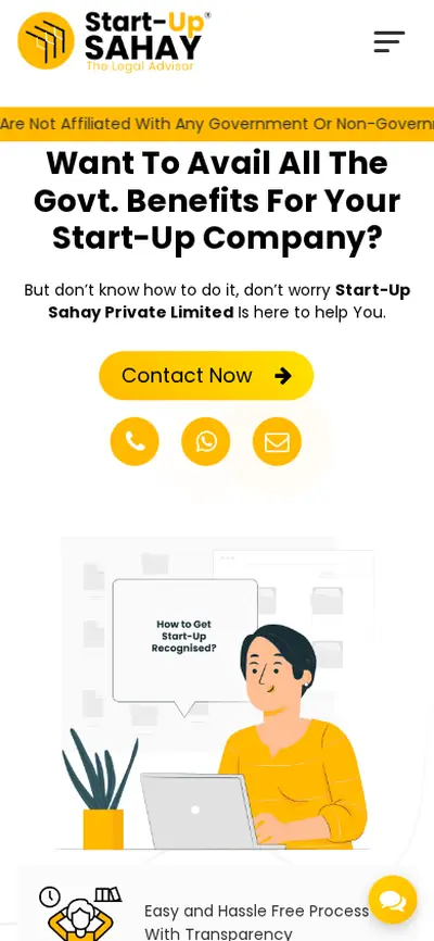 Start-Up Sahay mobile website - Startup Sahay – Business Consultancy Platform - Subscriptions Community
