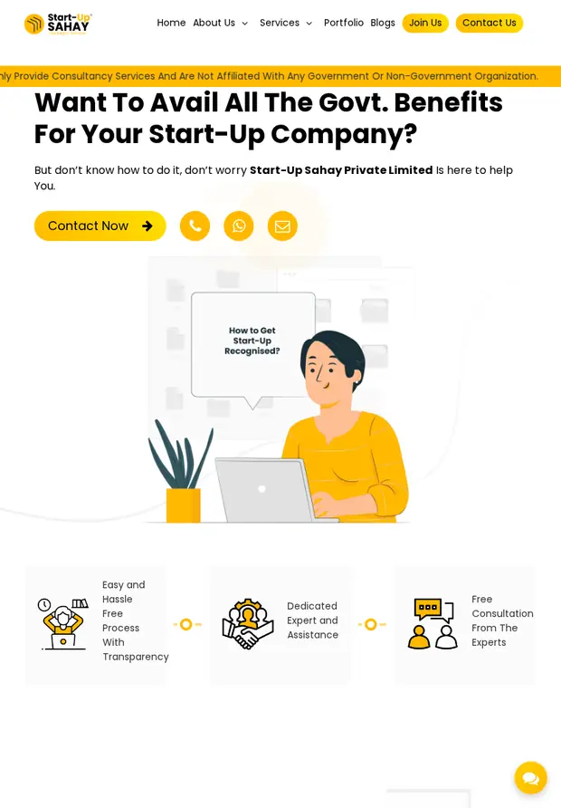 Start-Up Sahay tablet website - Startup Sahay – Business Consultancy Platform - Subscriptions Community